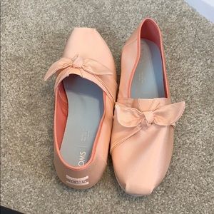 Toms Pink “Blush Grosgrain” Flats Size 8.5 NEW